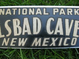 Vintage License Plate Topper Carlsbad Caverns National Park Mexico 1940 ' s 4