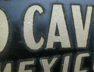 Vintage License Plate Topper Carlsbad Caverns National Park Mexico 1940 ' s 7