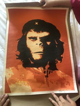 1999 Limited Edition Signed Ssur Planet Of The Apes Rebel Che Guevara Poster