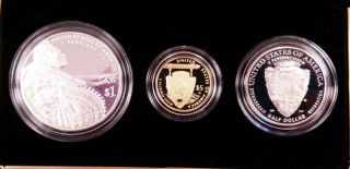 2016 - US 3 coin 100th Anniv.  Nat.  Park Service Proof Set Gold $5/ Silver $1/Clad 2