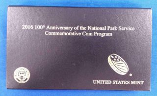 2016 - US 3 coin 100th Anniv.  Nat.  Park Service Proof Set Gold $5/ Silver $1/Clad 4