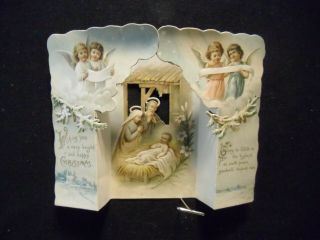 Victorian scrap 9302 - CHRISTMAS CARD - 3 - D - BIRTH OF CHRIST 2