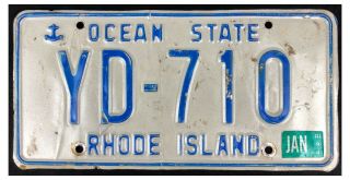 Rhode Island 1994 Car License Plate Yd - 710 - W/ Error