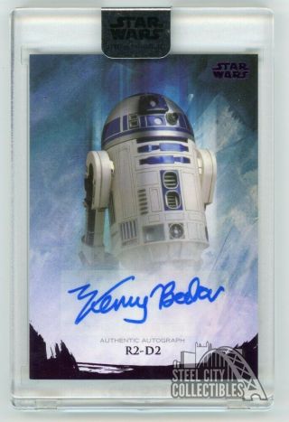 Kenny Baker R2 - D2 2018 Topps Star Wars Stellar Signatures Autograph Card 09/10