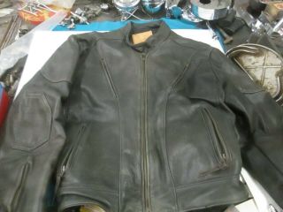 Walter Dyer Is Leather Heavy Duty Motorcycle Coat Jacket Harley Davidson 50 L