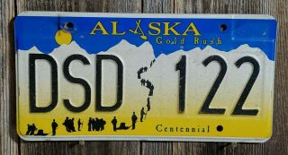 Alaska " Centennial " License Plate