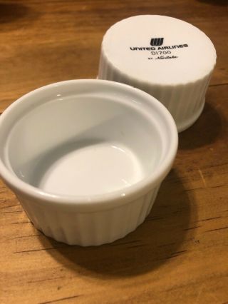 2 Vintage United Airlines Nut Ramekin China Dishes 2 Ounce Made Japan
