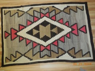 Navajo Rug Or Blanket 76 " X 51 " Approximately 1920 