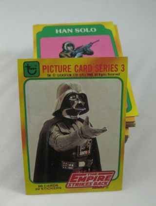 Vintage Star Wars Empire Strikes Back Topps Card Set Series 3 Complete No Sticke