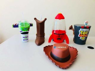 Cinemex Exclusive 5 Popcorn And Soda Promos Toy Story 4 Collectibles