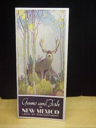 Vintage Game And Fish In Mexico Booklet Brochure 1934