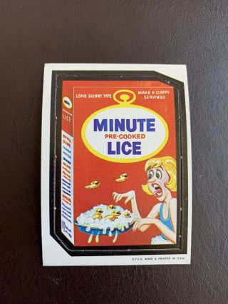 1967 Rare Topps Wacky Packages Die Cut Die - Cut Minute Lice 19