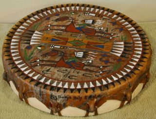 A Good Day / Native American Drum Painted by Lakota Artist Sonja Holy Eagle 3
