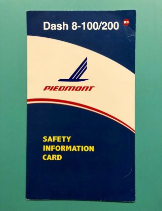 Piedmont Safety Card - - Dash8 - 100/200 5
