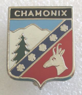Vintage Town Of Chamonix,  France Tourist Travel Souvenir Collector Pin