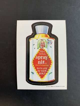 1967 Rare Topps Wacky Packages Die Cut Die - Cut Spray Nit 7