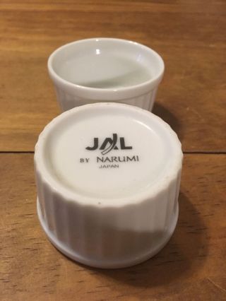 Vintage Japan Jal Airlines Ramekin Dishes 1 Ounce Narumi China Set Of 2