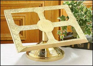 Ihs Brass Missal Stand - Size : 15 X 10 " H,  1 1/4 " Ledge -