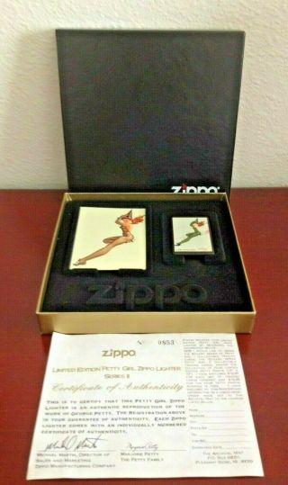 1999 Bewitching Lmtd Edition Petty Girl Series Ii Zippo Lighter.  Certificate.  Box