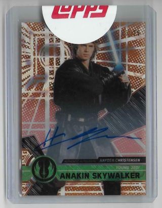 Star Wars High Tek 2017 Hayden Christensen As Anakin Skywalker 03/25 Autograph