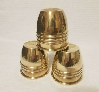 Johnson Products Brass Cups Hallmarked - Paul Fox Style Cups And Balls Magic