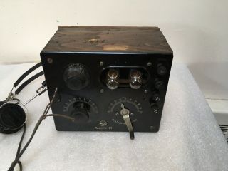 1920s Rca Radiola Iii Tube Radio Receiver W/ Westinghouse Regenerative Receiver