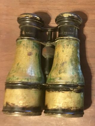 Antique Civil War Era Field Binoculars - LAMAYRE Paris Brass Vintage with Strap 4
