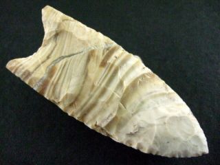 Fine Authentic Collector Grade Nebraska Banded Agate Clovis Point Arrowheads 2