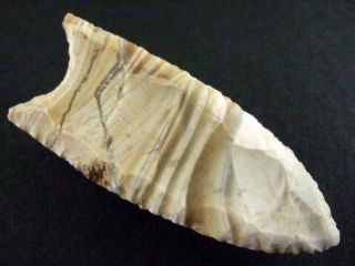 Fine Authentic Collector Grade Nebraska Banded Agate Clovis Point Arrowheads 4