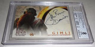 2001 Lord Of The Rings The Fellowship Of The Ring Autograph Bgs John Rhys - Davies