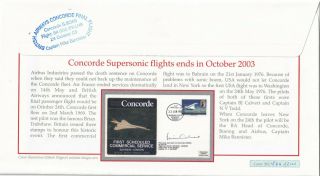 (A30787) GB Cover Concorde SIGNED Bannister Last Flight York London 2003 2
