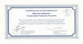 (A30787) GB Cover Concorde SIGNED Bannister Last Flight York London 2003 3