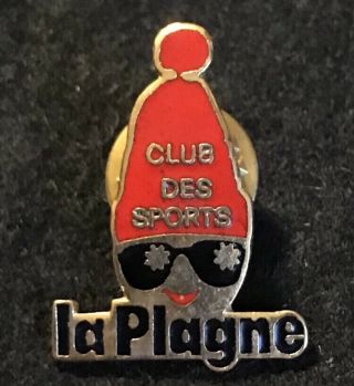 La Plagne Vintage Skiing Ski Pin Badge Les Arcs France Resort Travel Souvenir