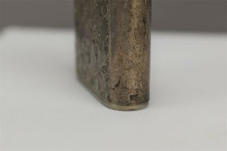 Vintage Baby Mylflam Pocket Lighter Engraved Floral Leaves Case Silver 835 6