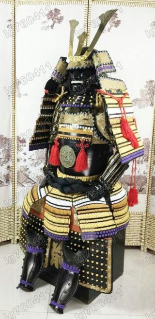 Japanese Iron & Silk Rüstung Art Wearable Knitted Samurai Armor Dragon O14