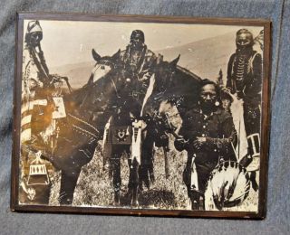 Vintage Salish Indians 13 1/8 " X 10 1/4 " Photograph Mounted On Masonite