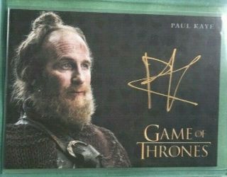Paul Kaye As " Thoros Of Myr " Auto - 2019 Rittenhouse Game Of Thrones Inflexions