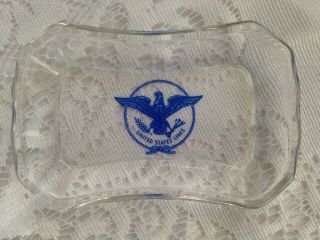 United States Lines Glass Trinket/pin/candy/soap Dish