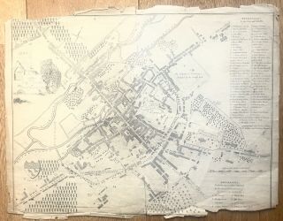Very Early Map Of Canterbury,  Kent Interest