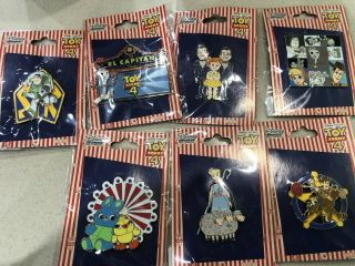 Full Set Dsf Dssh Pin Le 300 Pixar Toy Story 4 Set Of 7 Surprise Pin Buzz Forky