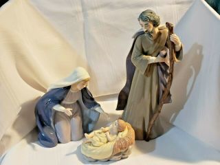 Porcelain Holy Family Set Grandeur Noel Collector 