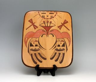 Hopi American Indian Pottery Eagle Tail Tile - Jeremy Adams Nampeyo
