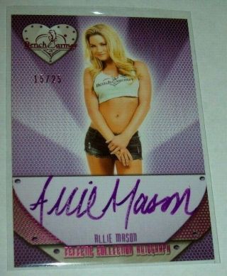 2015 Electric Allie Mason Pink Foil Autographed Bench Warmer Card