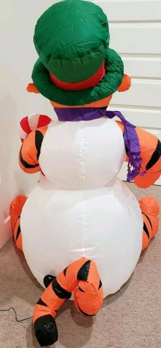 Disney Tigger Christmas Airblown Inflatable Holding Candy Cane 4 feet By Gemmy 3