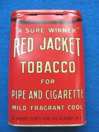 Vintage RED JACKET Tobacco pocket TIN 2