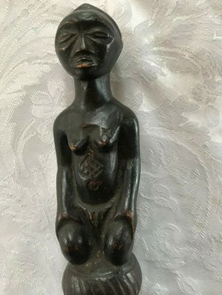 African Fertility Statue Wand Or Stick