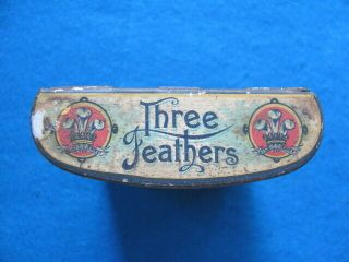 Vintage,  rare,  THREE FEATHERS pocket tobacco tin 6