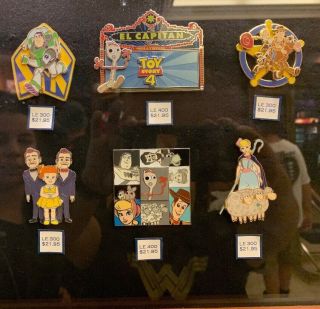 Dsf Dssh Toy Story 4 Pin Set Limited Edition El Capitan Woody,  Buzz,  Forky Pins