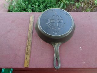 No 6 Griswold Cast Iron Skillet Iron Frying Pan Heat Ring Large Block