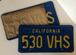 Vintage California Blue License Plates,  1970’s -